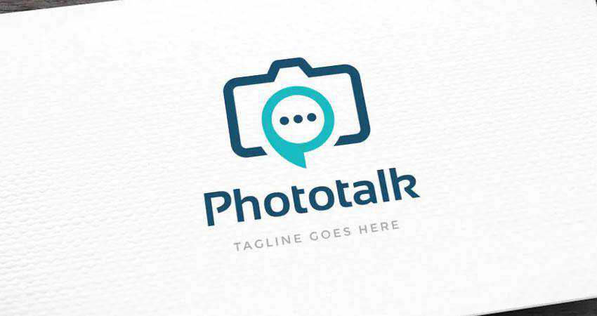 Phototalk photography photographer logo design inspiration