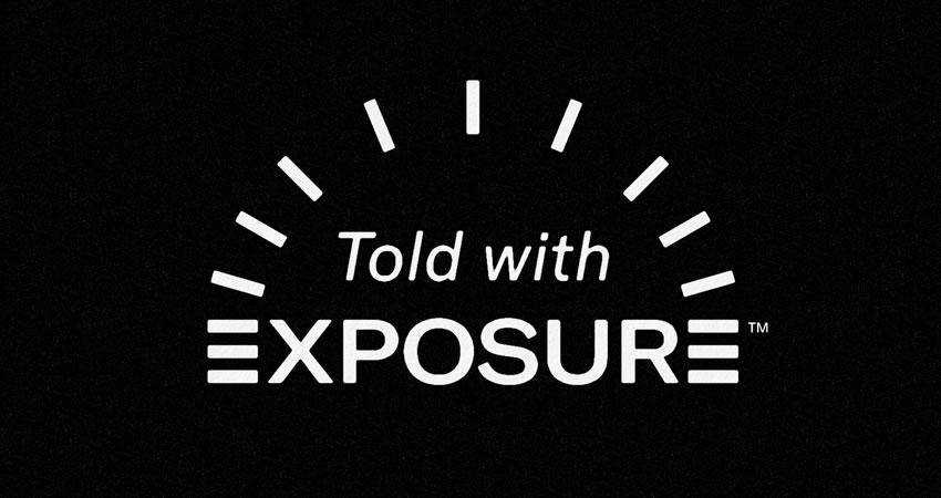 Told with Exposure photography photographer logo design inspiration