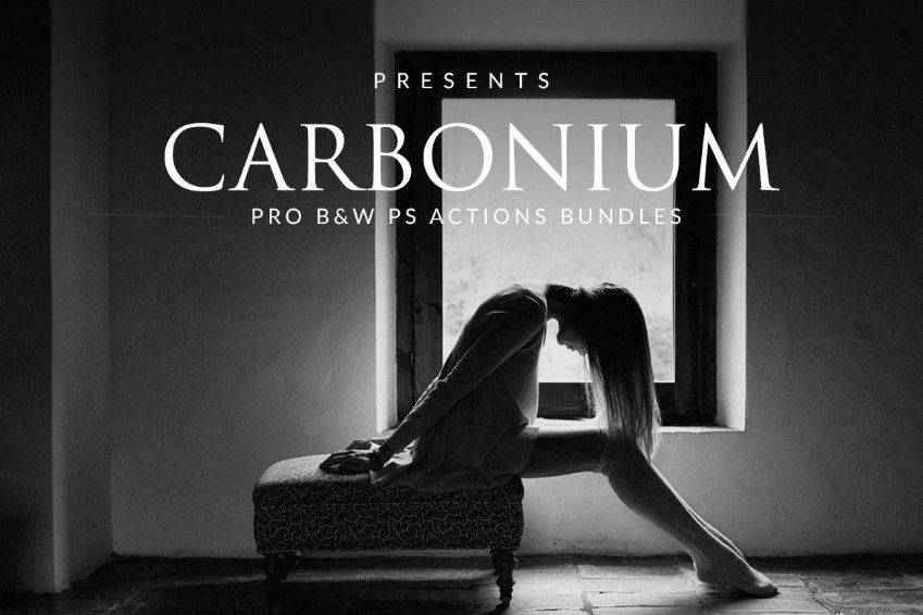 Carbonium Black White Photoshop Actions