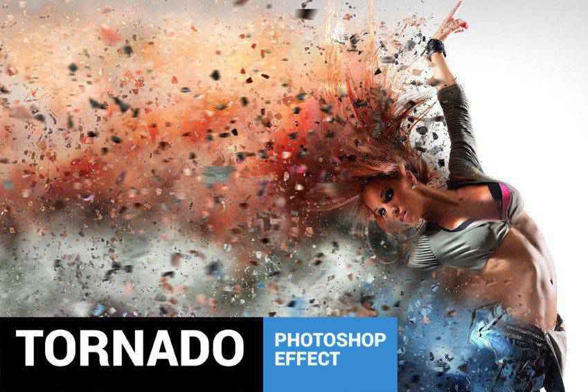 Tornadum Dispersion Photoshop Action