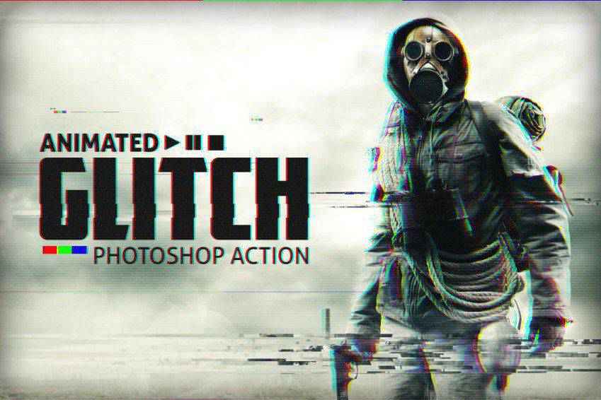 Animated Glitch Photoshop Action