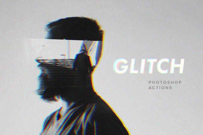 Futuristic Glitch Photoshop Actions