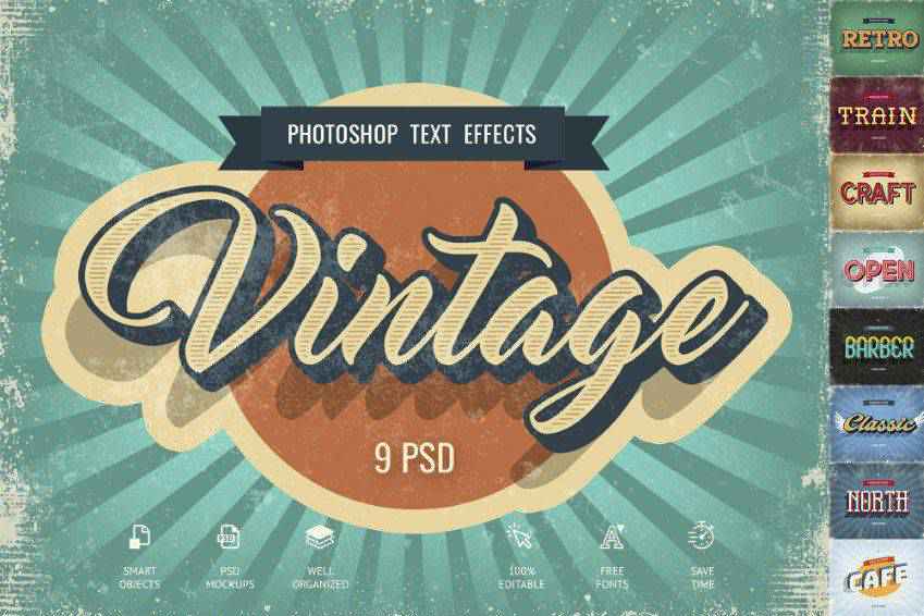 Vintage Photoshop Text Effects