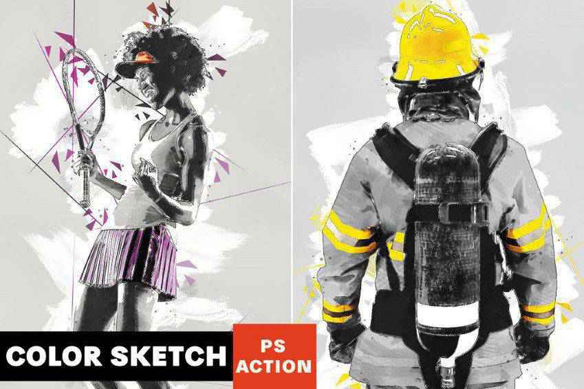 Color Sketch Photoshop Action