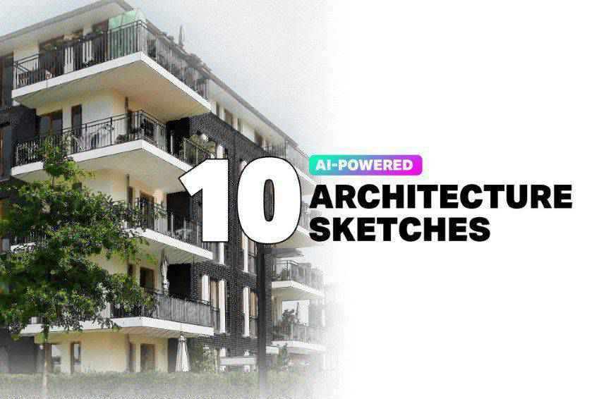 AI Architecture Sketch Photoshop Actions