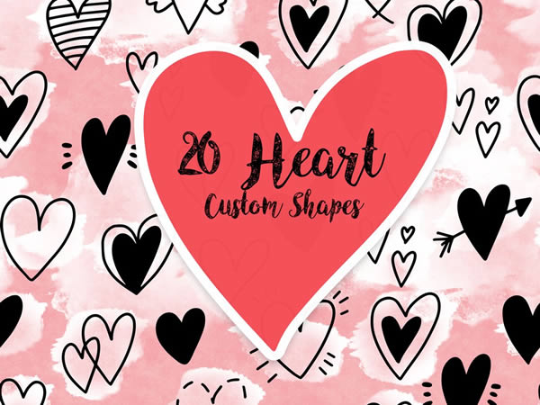 Heart Photoshop Custom Shapes Free CSH