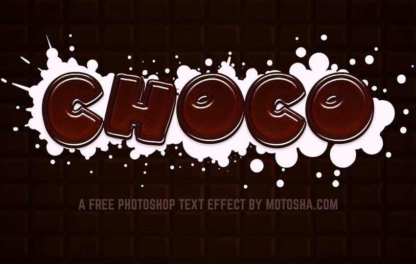 Free Photoshop Layer Styles PSD Chocolate Text Effect