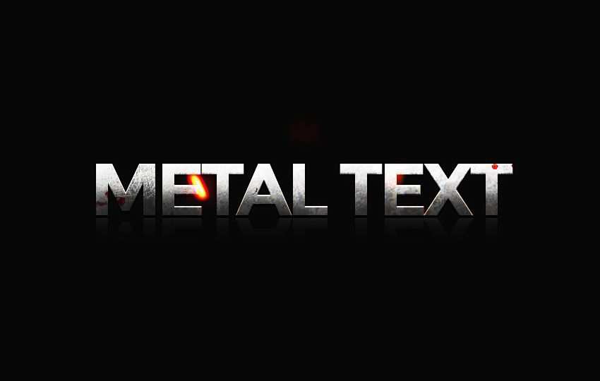 Free Photoshop Layer Styles PSD Metal Text Text