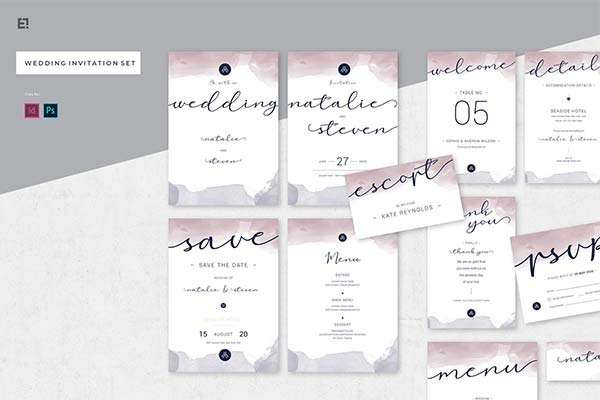 Wedding Invitation Template PSD