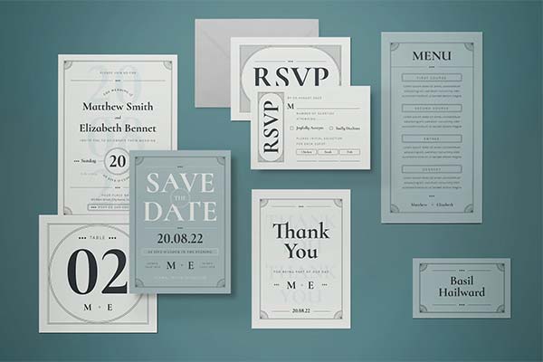 Wedding Invitation Template PSD