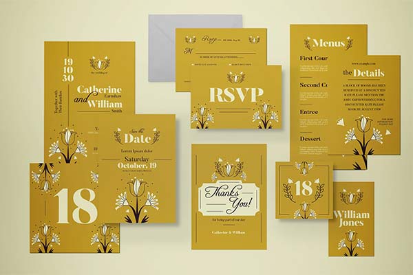 Wedding Invitation Template PSD