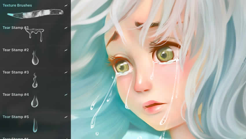 Tears Free Procreate Brushes