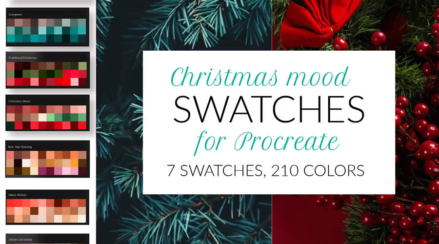 Christmas Mood Procreate Color Palettes & Swatches Free