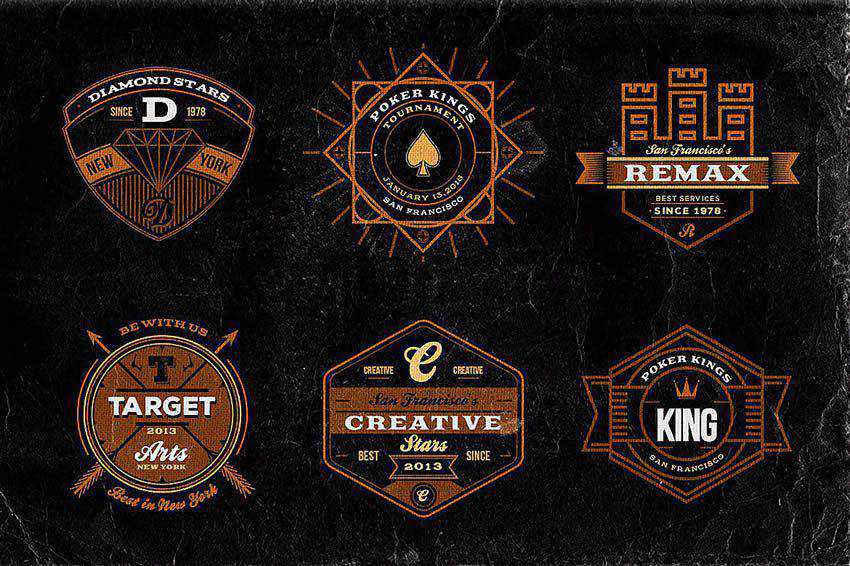 Retro Vintage Badges free vector template illustrator ai eps vintage