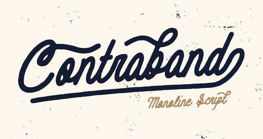 Free Contraband Monoline Script Font