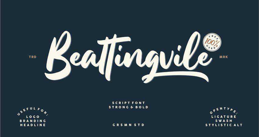 Free Beattingvile Script Font