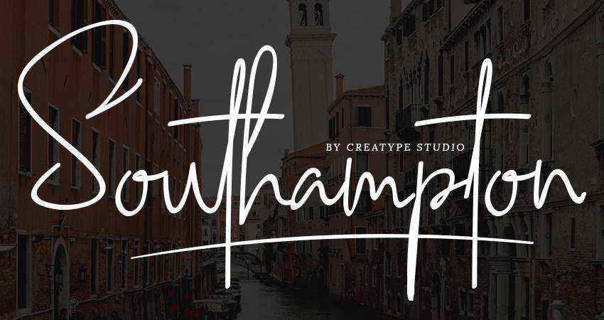 Free Southampton Signature Sctipt Font