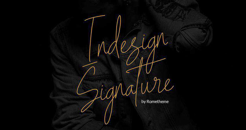 Free Indesign Signature Script Font