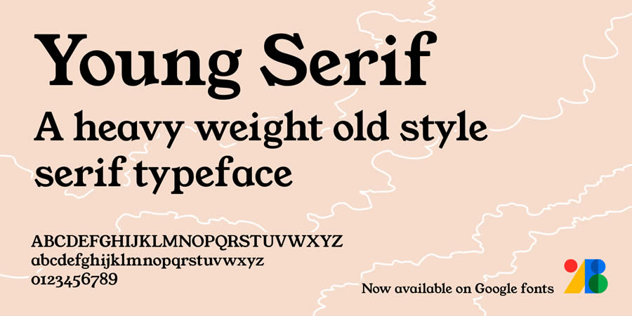 YoungSerif Medium is a top free serif font family for designers