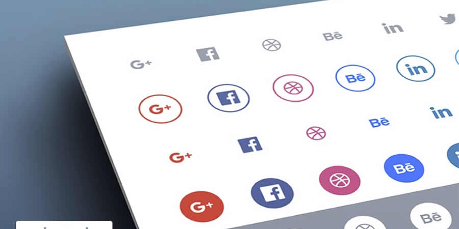 Free Social Flat Design Icon Set