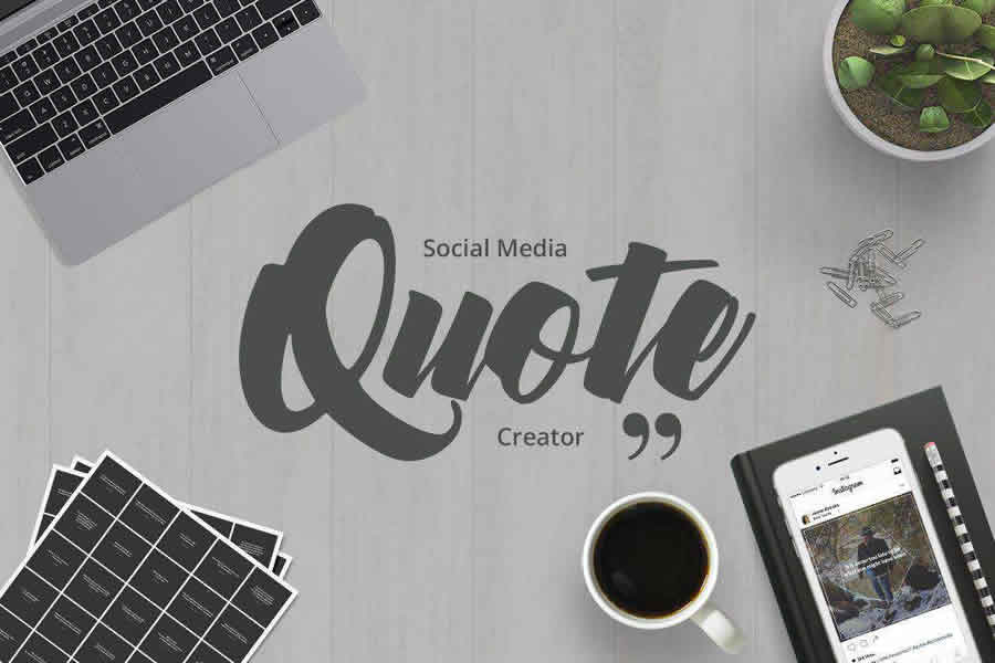 Quote Creator social media template pack format Adobe Photoshop PSD