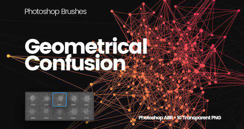 Geometrical Confusion soft subtle textured photoshop brush pack set adobe