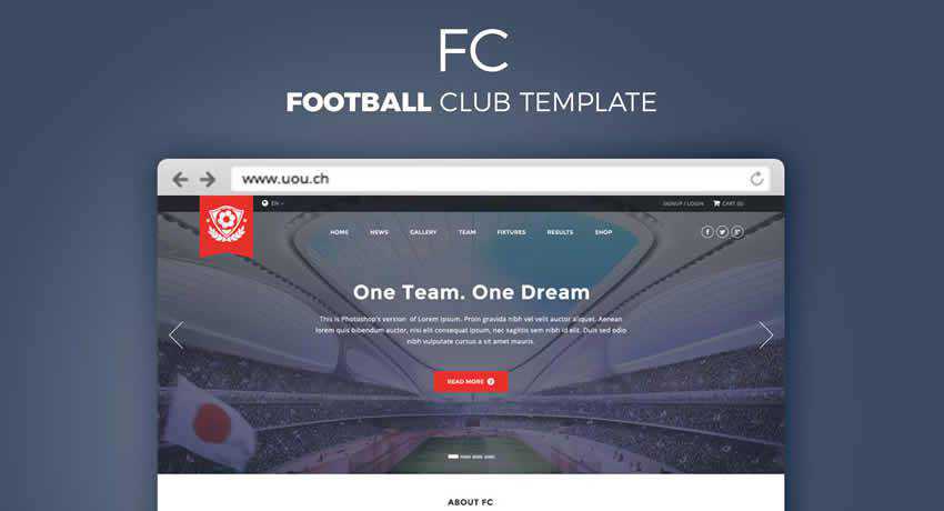 Football Club sport fitness web design inspiration ui ux