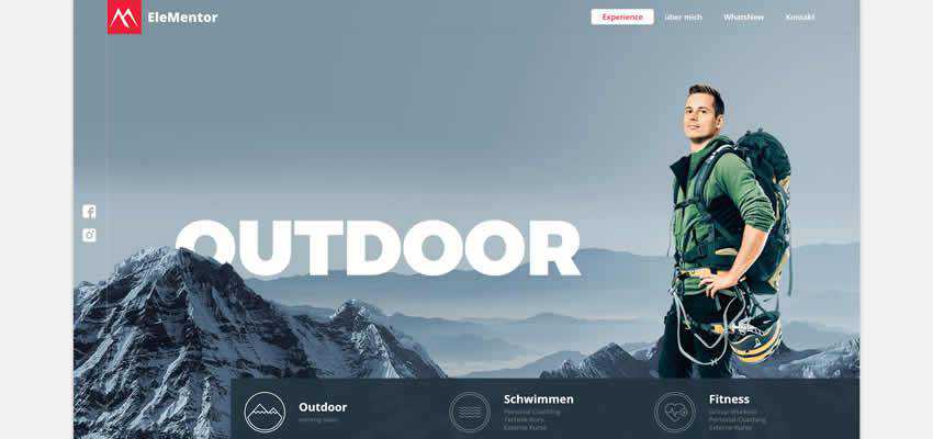 Elementor sport fitness web design inspiration ui ux