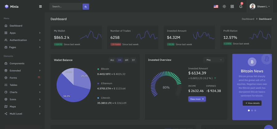 Minia Tailwind CSS Dashboard Template Tailwind CSS