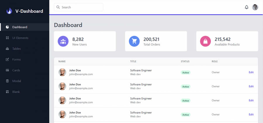 V-Dashboard Tailwind CSS Tailwind CSS