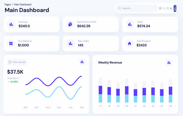 Next13 Horizon Dashboard Template Tailwind CSS