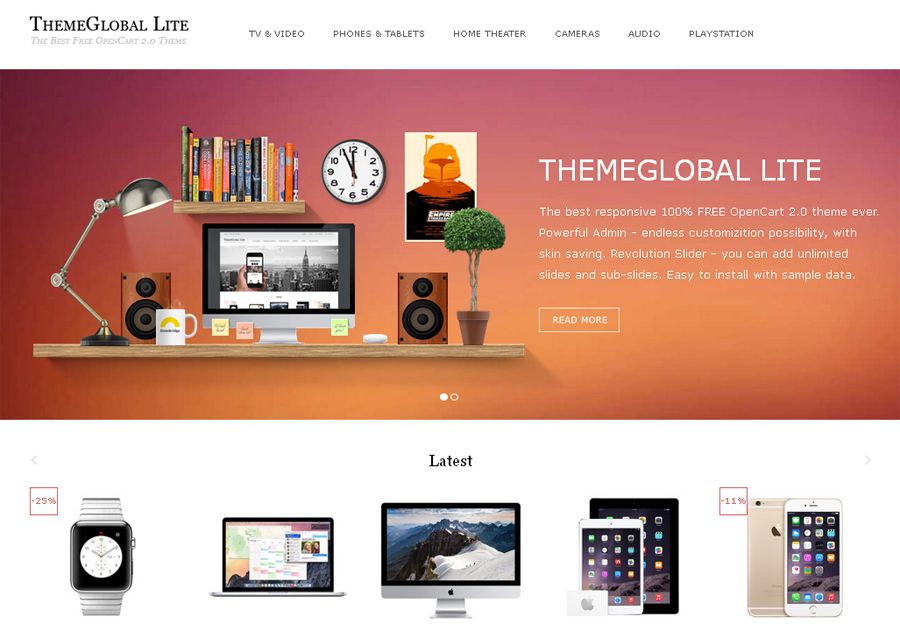 ThemeGlobal Lite Free OpenCart Template