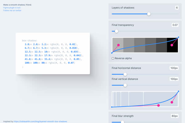 Smooth Shadow Tiny CSS Tools for Web Designers