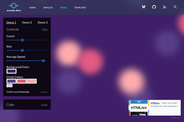 Animated CSS Background Generator Tiny CSS Tools for Web Designers