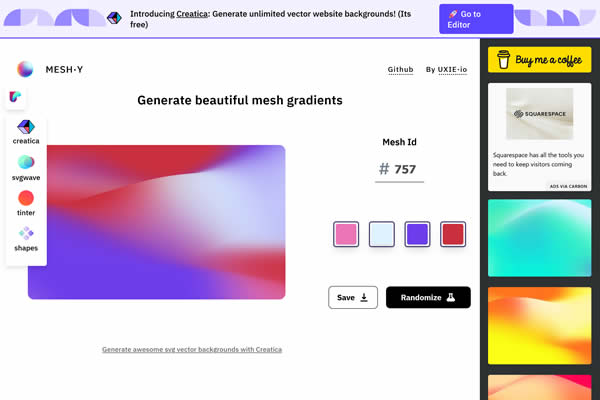 MeshGradient Tiny CSS Tools for Web Designers