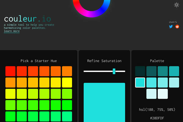 Couleur.io Tiny CSS Tools for Web Designers