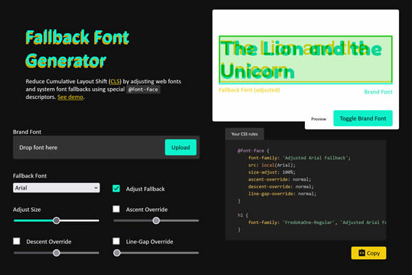 Fallback Font Generator Tiny CSS Tools for Web Designers