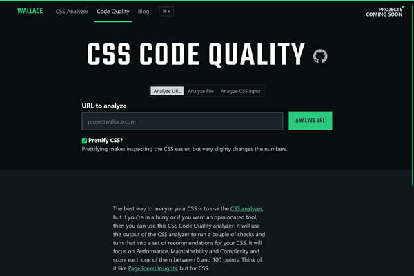 CSS Code Quality Analyzer Tiny CSS Tools for Web Designers