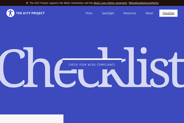 A11Y Project Checklist Tiny CSS Tools for Web Designers