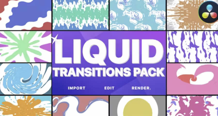 Liquid Transitions Pack for DaVinci Resolve