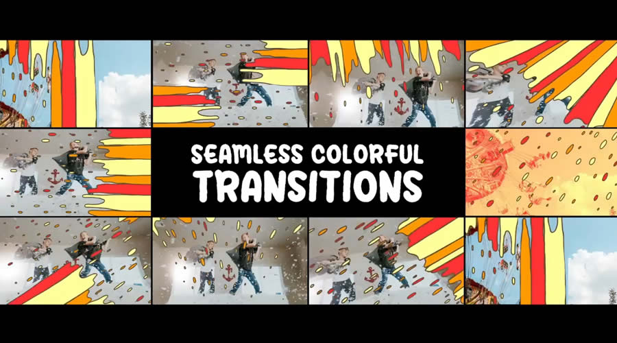 Seamless Colorful Transitions for Premiere Pro