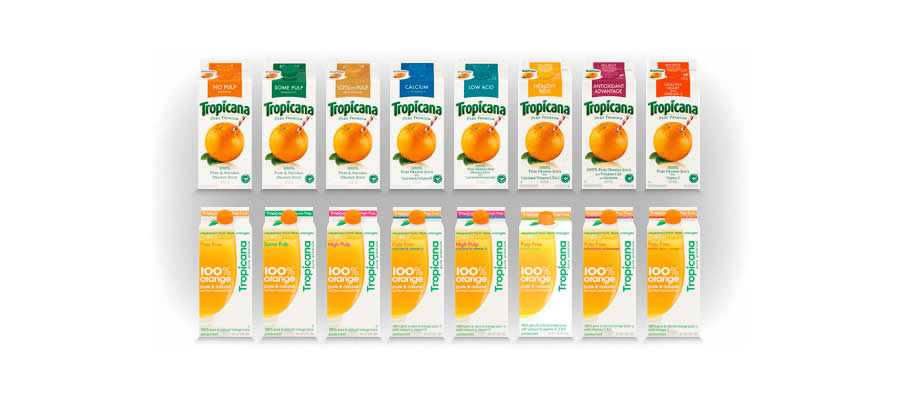 redesign Tropicana orange juice