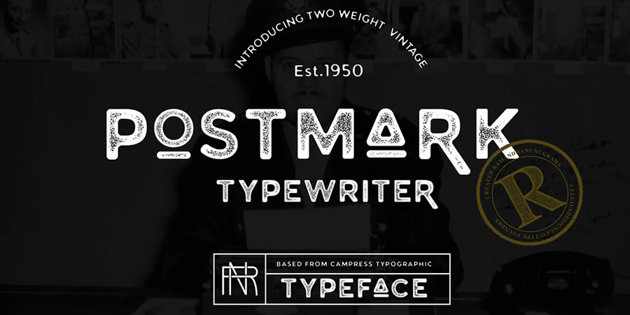 Postmark Vintage typewriter font