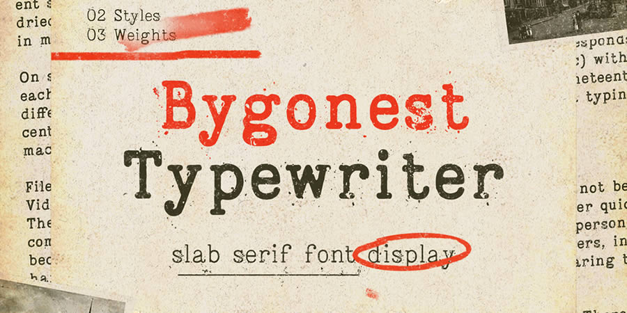 Bygonest free typewriter font