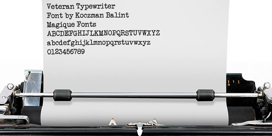 Veteran free typewriter font