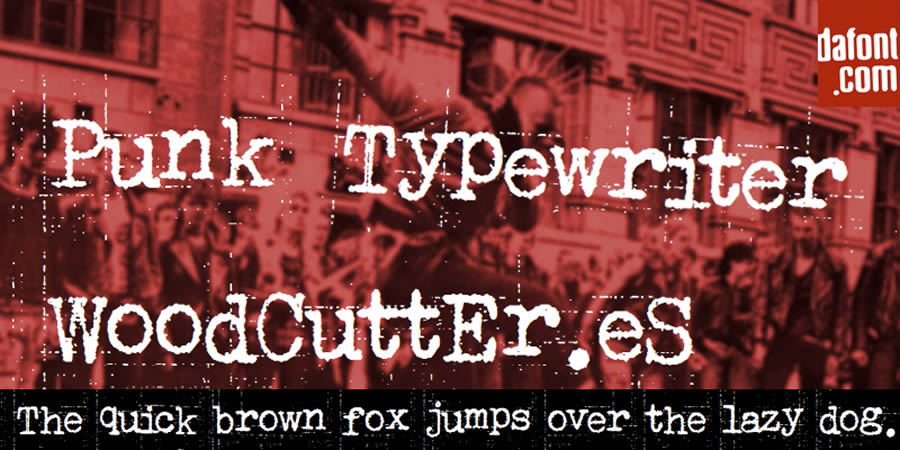 Punk free typewriter font