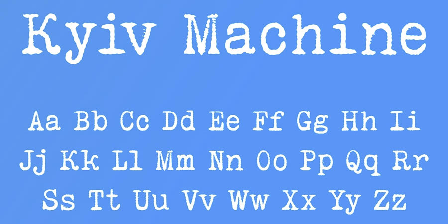 Kyiv Machine free typewriter font