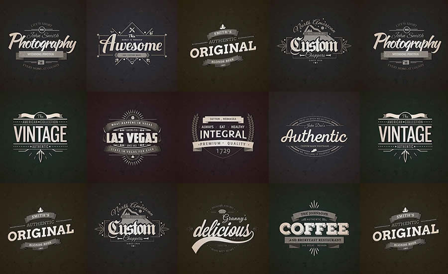 Free Retro Vintage Badges AI EPS Illustrator format