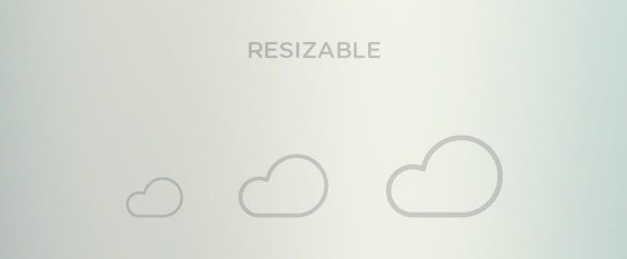 free Outlined Weather Icons Collection can be easily resized