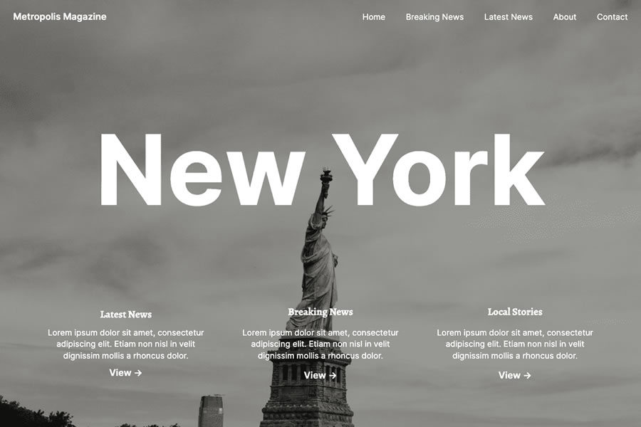 Metropolis free wordpress theme wp responsive magazine news blog